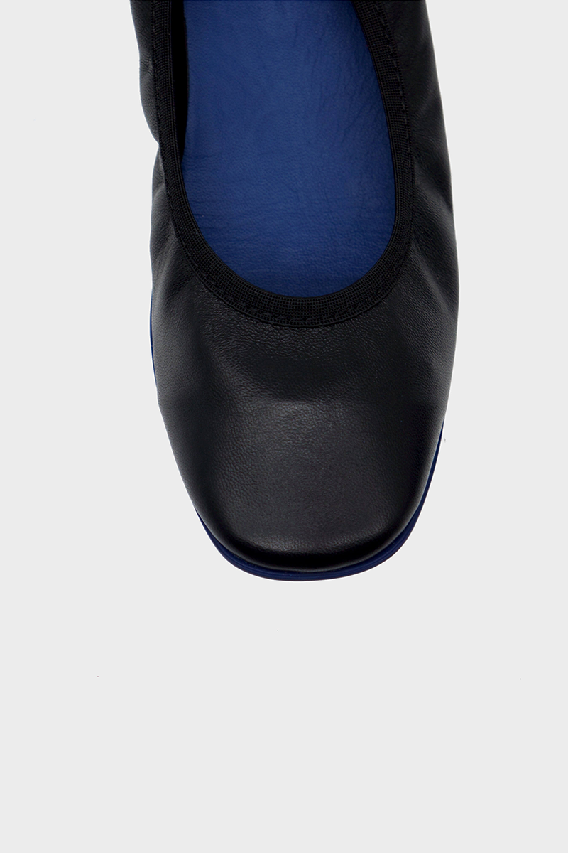 NUR ITALY Valentina Nappa Leather Foldable Flat, color, BLACK #color_milano black
