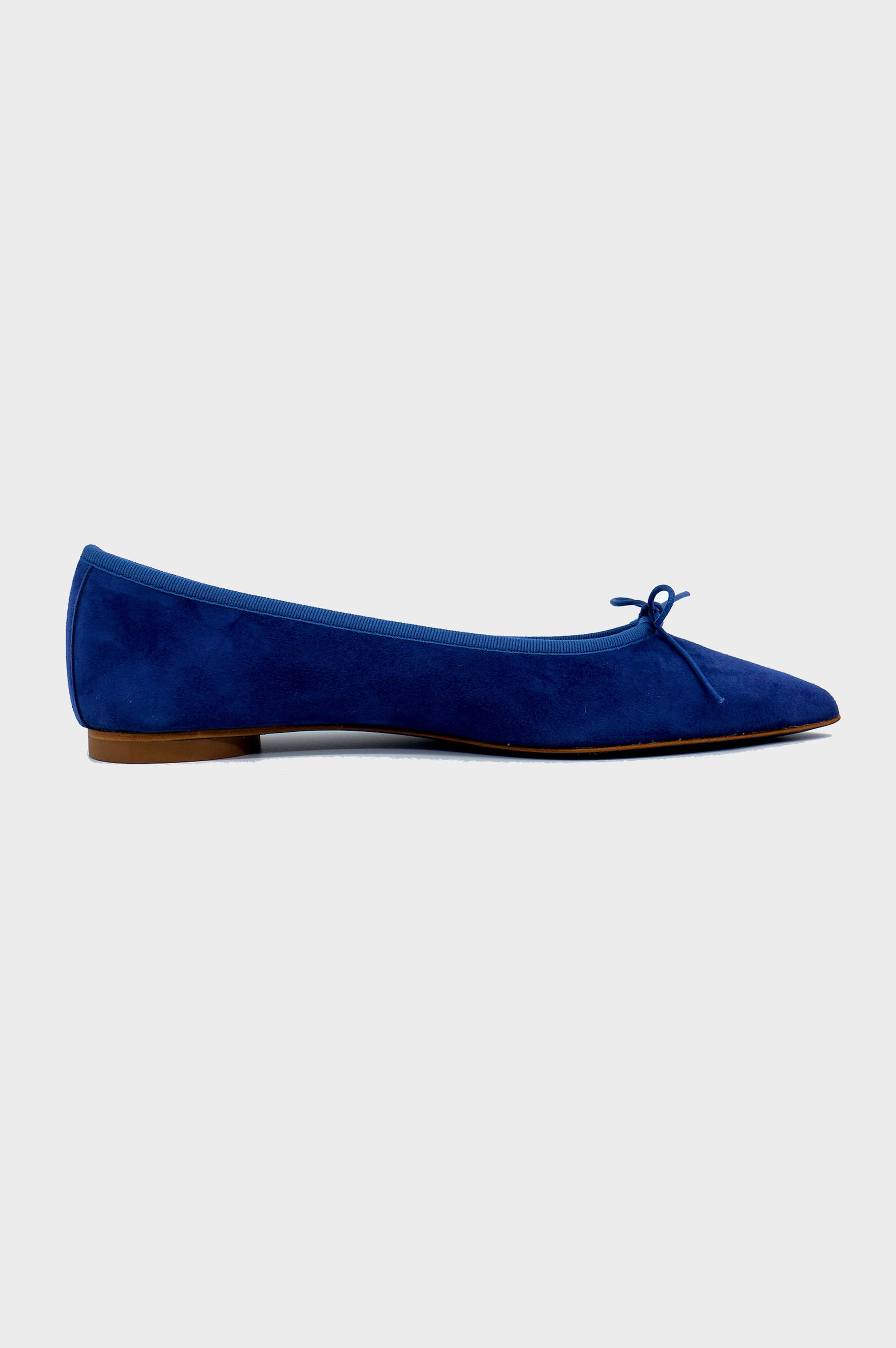 NUR ITALY Isabella Suede Pointed-Toe Flat, Color, NAVY #color_perugia navy