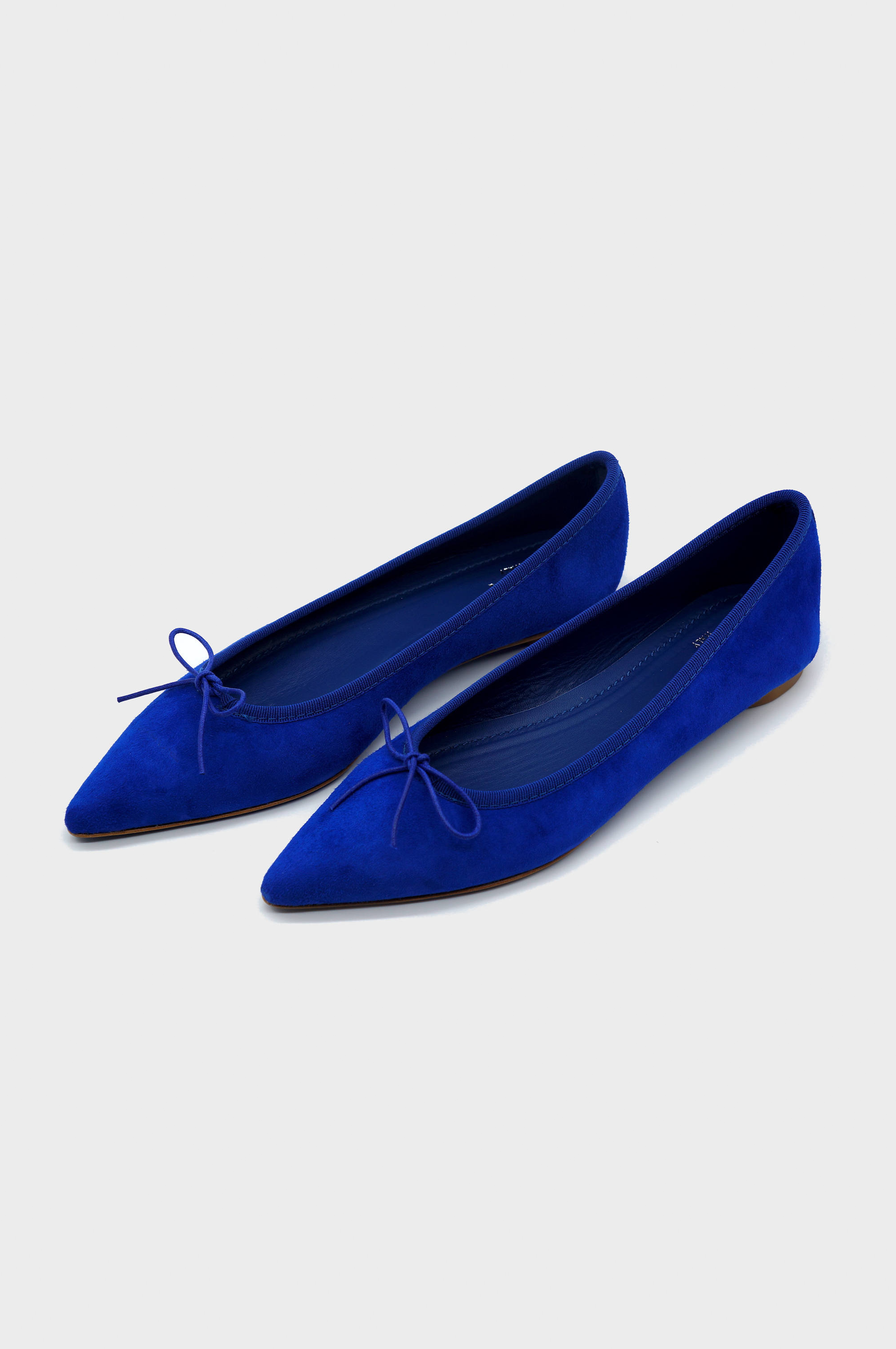 NUR ITALY Isabella Suede Pointed-Toe Flat, Color, ELECTRIC BLUE #color_nur blue