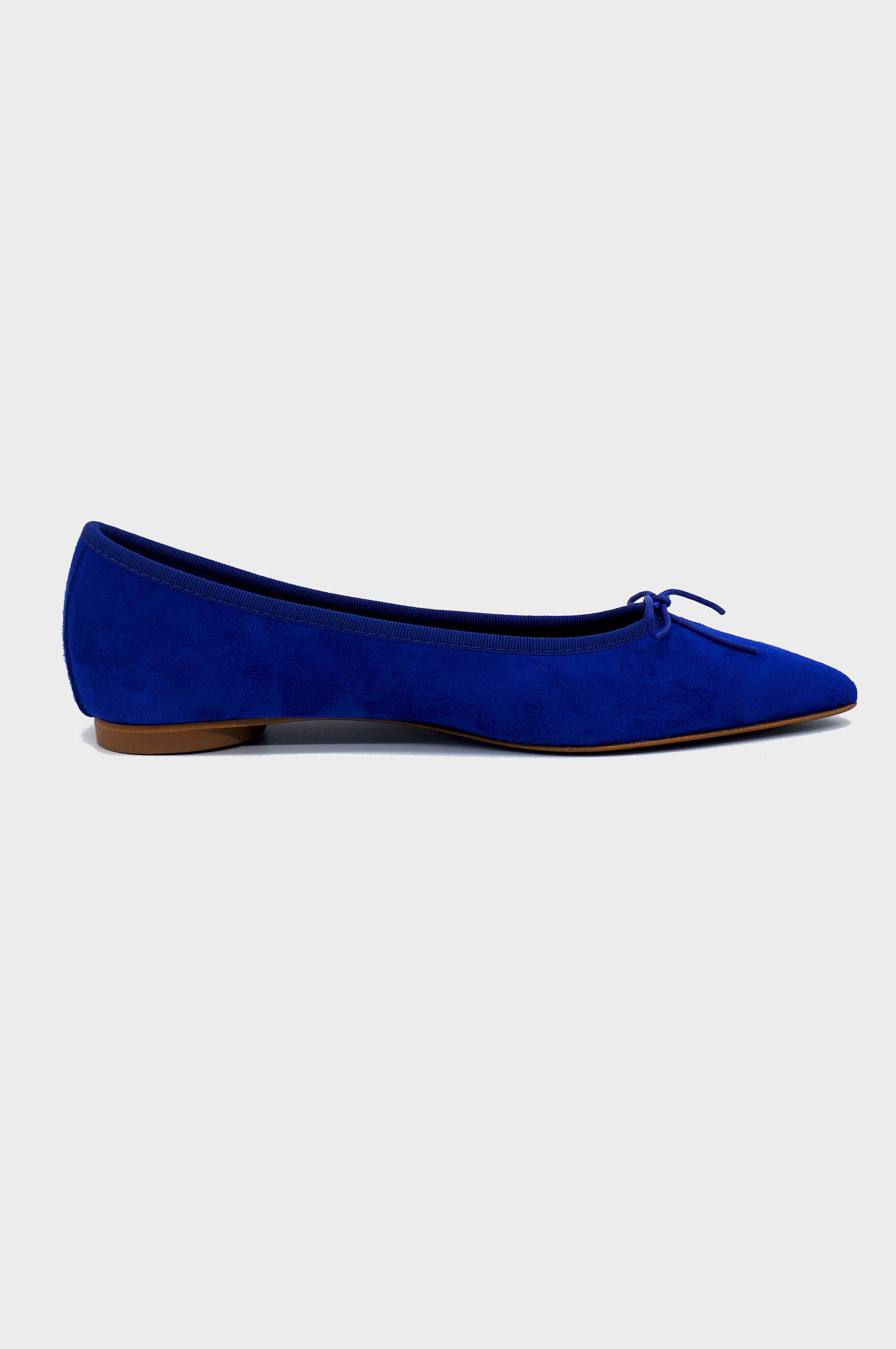 NUR ITALY Isabella Suede Pointed-Toe Flat, Color, ELECTRIC BLUE #color_nur blue